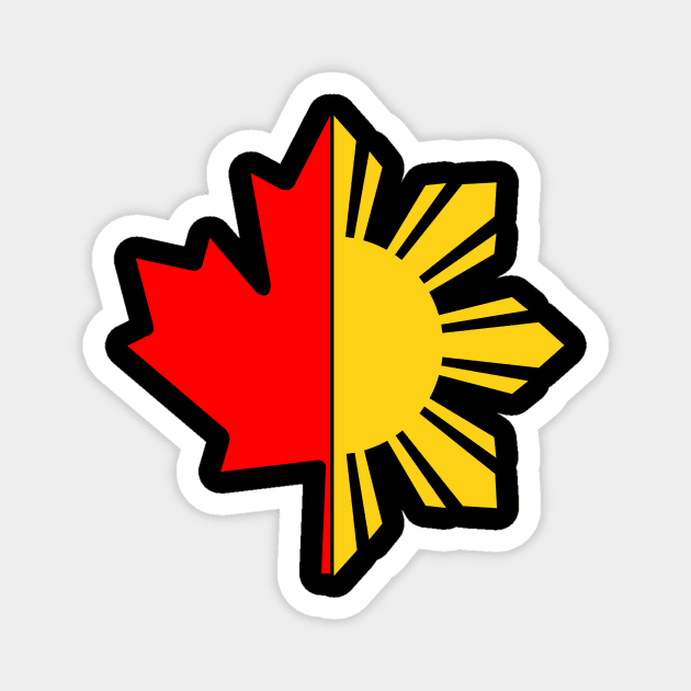 Filipino Sun and Stars Pinoy Canadian decal Magnet by Estudio3e