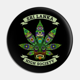 Sri Lanka Ganja Yaka Mask (Devil Mask) High Society 2 Pin