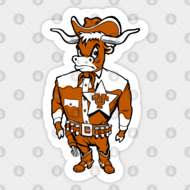 Vintage Texas sheriff Bevo Mascot - Texas - Sticker