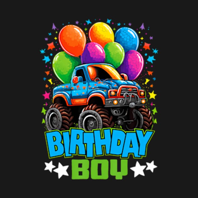 Birthday Monster Truck Boy Kids by MaciGalloway3