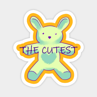 The cutest bunny green Magnet