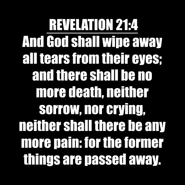 Revelation 21:4 King James Version (KJV) by Holy Bible Verses