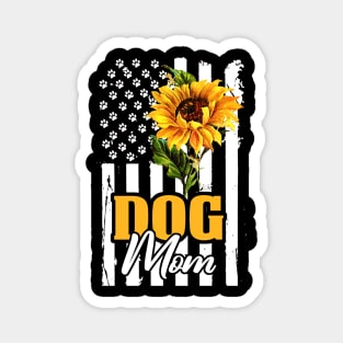 Flag American Dog Mom Magnet