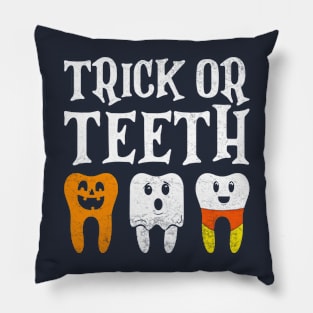 Trick Or Teeth Spooky Halloween Dental Hygienist Assistant Tech Funny Dental Office Group Pillow