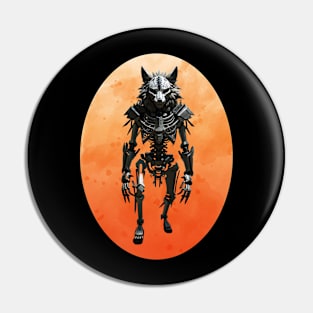 Orange Moon Werewolf Pin