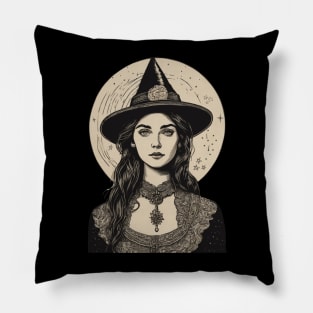 Vintage Witch Pillow