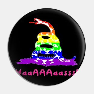 Gay Pride Gadsden Snake Pin