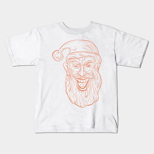 Evil Santa Claus Head Drawing
