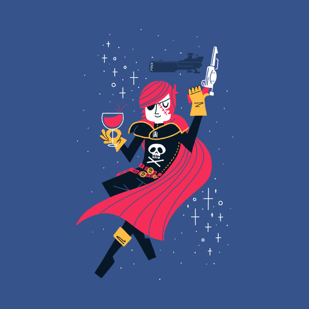 Disover Space Pirate - Captain Harlock - T-Shirt