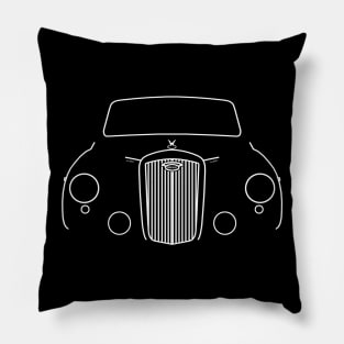 Wolseley 4/44 1950s classic British car white outline graphic Pillow