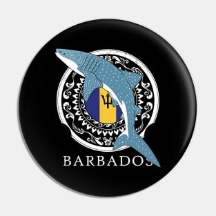 Whale Shark Flag of Barbados Pin