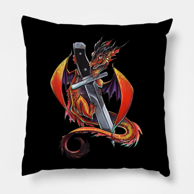 Forge dragon Pillow by BiancaRomanStumpff