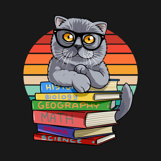 British Shorthair Cat Back To School Teacher's Pet by Noseking