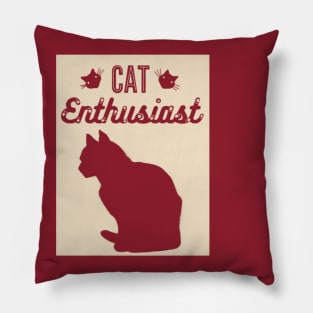 Cat Enthusiast Pillow