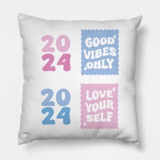 Simple Groovy 2024 Positive Quotes Pillow