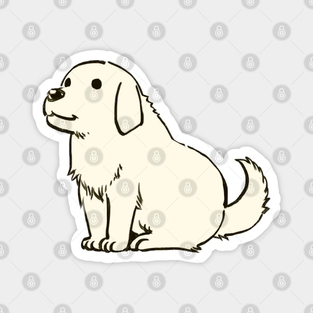 I draw chiyo chan's white dog tadakichi-san / azumanga daioh Magnet by mudwizard