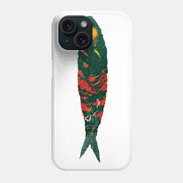 Japanese Sardine Phone Case by cucubaou