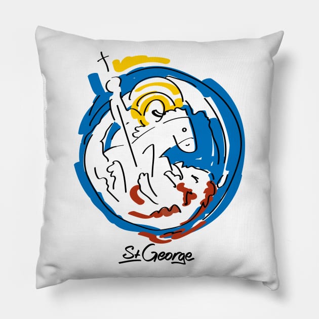 Saint George Pillow by samuel sisco