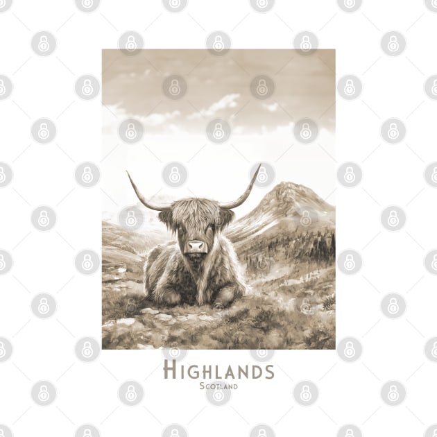 Highland Cow Serenity - Scotland by POD24