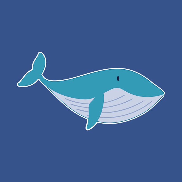 Cute Blue Whale for Kids by vladocar