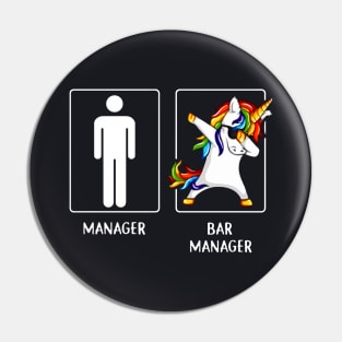 Manager Bar Manger Picture Unicorn Pin