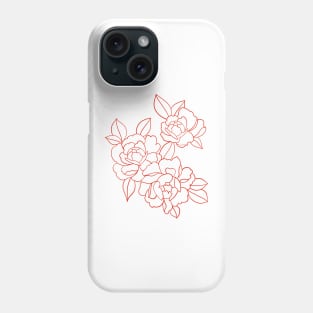 Peonies red Phone Case