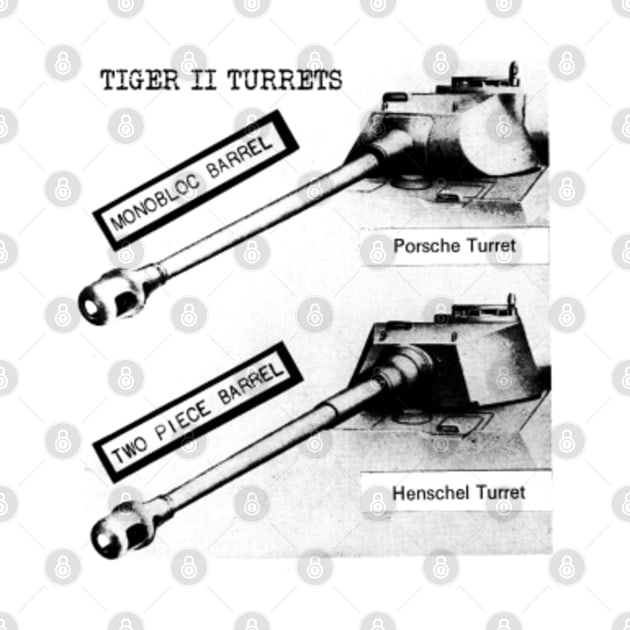 Tiger II Panzer Turrets German WW2 Royal King Tiger Tanks Dark Diagram Gift by Battlefields