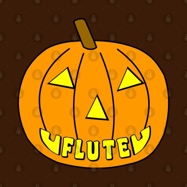 Flute Halloween Pumpkin by Barthol Graphics