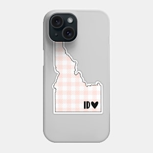 USA States: Idaho (pink plaid) Phone Case