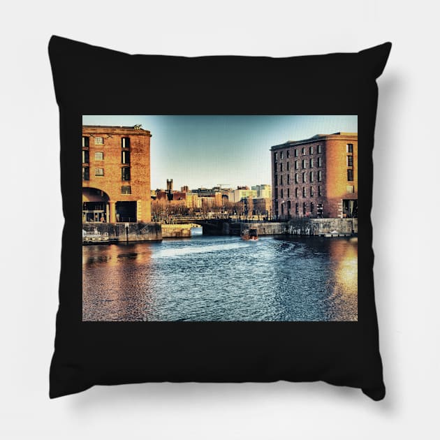 Albert Dock - Liverpool UK England Pillow by zglenallen