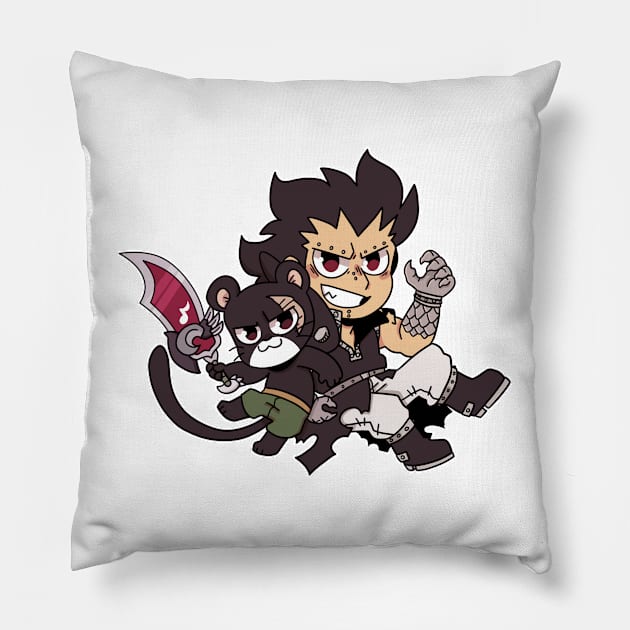 Gajeel and Lily Pillow by Dragnoodles