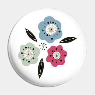 Retro Flowers Pin