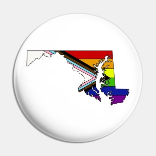 Progress pride flag - Maryland Pin