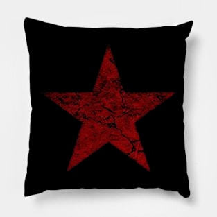 red star reto grung Pillow