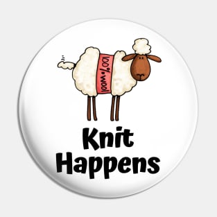 Knit Happens Pin