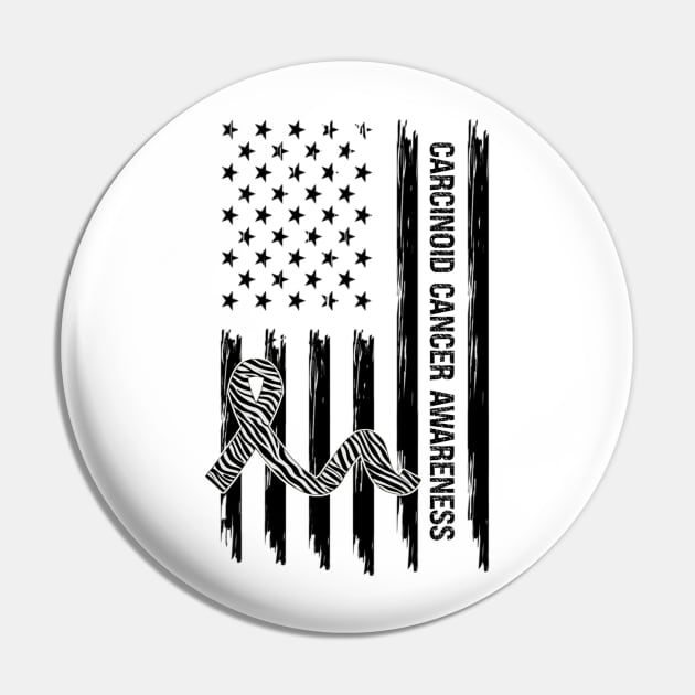 Carcinoid Cancer Awareness Pin by Geek-Down-Apparel