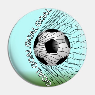 Soccer Ball In Goal Net Pin