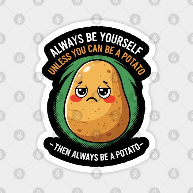 Funny Potato Meme Magnet by enrynz