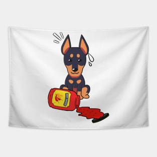 Funny Alsatian Spilled Hot Sauce Tapestry