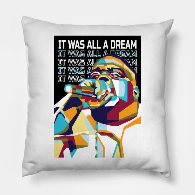 Abstract Popart Rappers in WPAP Pillow by smd90