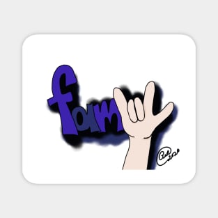 FamILY Sign Language White Background Magnet