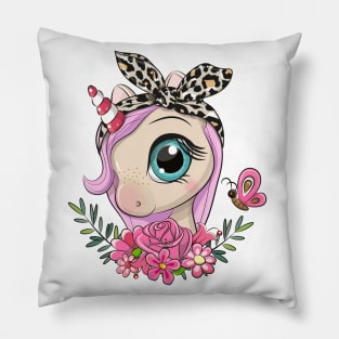 Cute girl unicorn. Very beautiful design for kids. Pillow