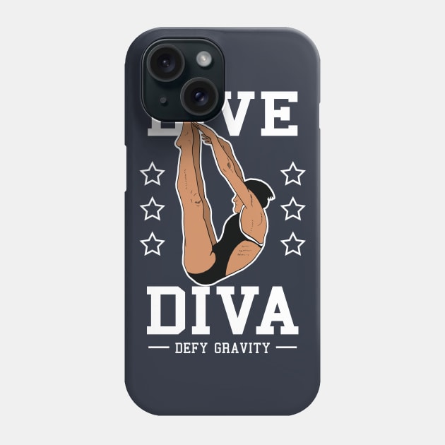 Womens Diving Dive Diva Springboard Platform Diver Phone Case by atomguy