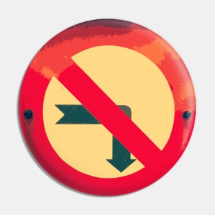 Vintage Road Sign Pin