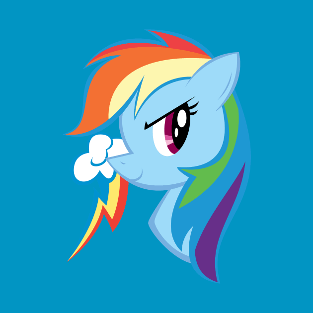 Pony Head: Rainbow Dash by soldominotees