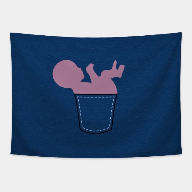 Fetus in Pocket | Embryo in Pocket Tapestry by Tilila