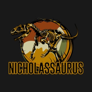 Nicholasaurus Nicholas Dinosaur T-Rex T-Shirt