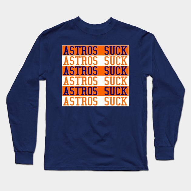 Retro Sports Astros Suck Long Sleeve T-Shirt