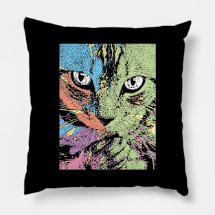 Colorful Cat Pillow