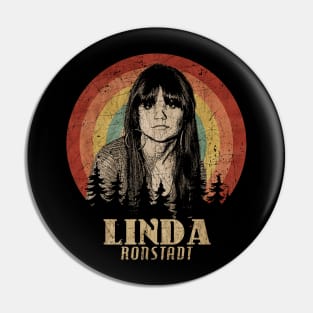 Retro Sunset Linda Ronstadt Pin